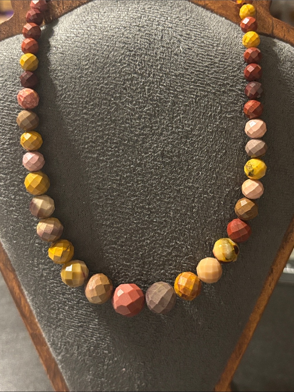 Jay King Multicolor Faceted Stone Bead Necklace - Yellow, Brown & Coral Earth